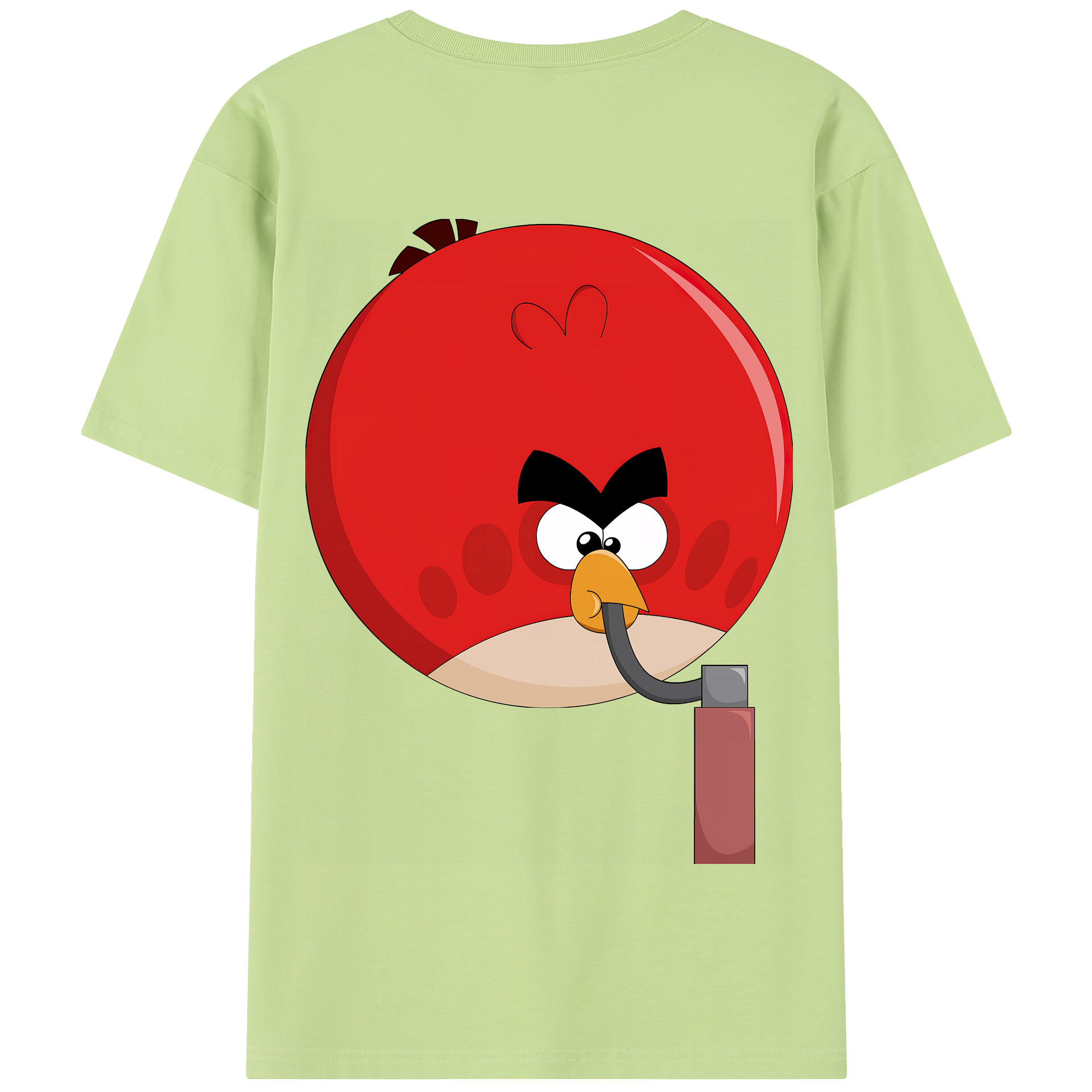 （画像用） Angry Birds アングリーバード 綿100％半袖Tシャツ（背面プリント）